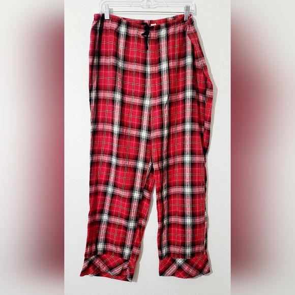 Victorias Secret Sleep Dreamer Shimmer Flannel long sleeve plaid Pajamas size XL - Picture 9 of 11